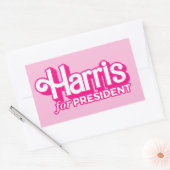 Harris für President Pink Style Rechteckiger Aufkleber (Umschlag)