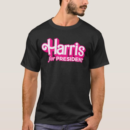 Harris für President Pink Style T-Shirt (Vorderseite)