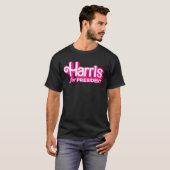 Harris für President Pink Style T-Shirt (Vorne ganz)