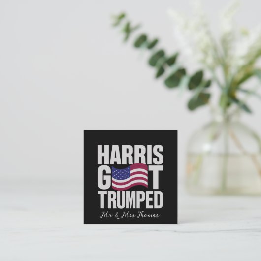 Harris Got Trumps ultimativen politischen Humor Quadratische Visitenkarte (Stehend Vorderseite)