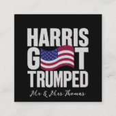 Harris Got Trumps ultimativen politischen Humor Quadratische Visitenkarte (Vorderseite)