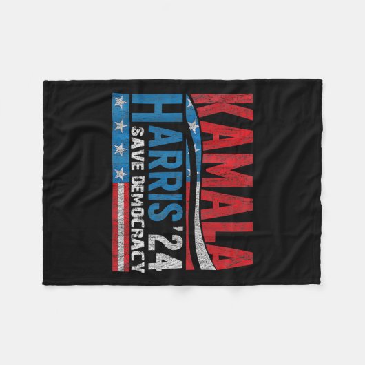 Harris - Harris 2024 Flag Demokratischer Präsident Fleecedecke (Vorderseite (Horizontal))