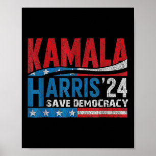 Harris - Harris 2024 Flag Demokratischer Präsident Poster