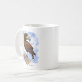 Harris Hawk auf der Lauer Cartoon	 Kaffeetasse (Vorderseite Links)