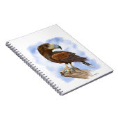 Harris Hawk auf der Lauer Cartoon	 Notizblock (Rechte Seite)