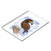Harris Hawk auf der Lauer Cartoon	 Notizblock (Linke Seite)