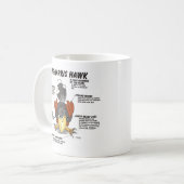 Harris Hawk Cartoon Kaffeetasse (Vorderseite Links)