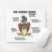 Harris Hawk Cartoon Mousepad (Mit Mouse)