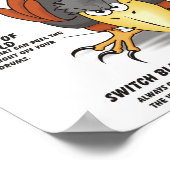 Harris Hawk Cartoon Poster (Ecke)