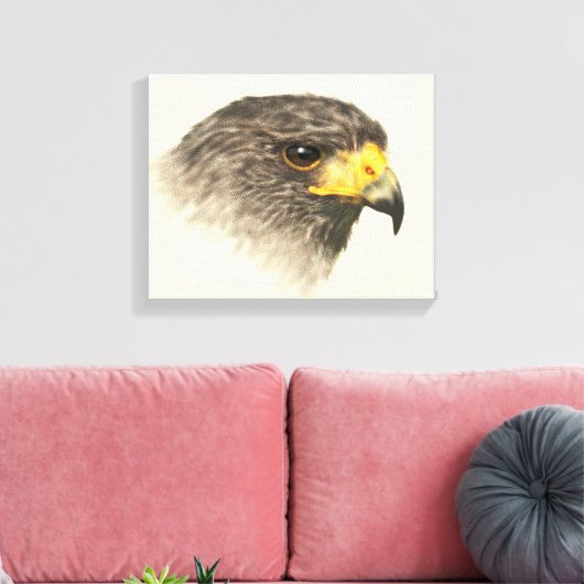 Harris Hawk - gemischte Mittel Leinwanddruck (Insitu (Wohnzimmer))