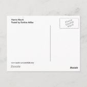 Harris Hawk-pastel Postkarte (Rückseite)