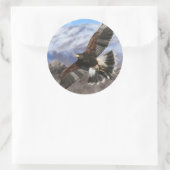 Harris Hawk-pastel Runder Aufkleber (Tasche)