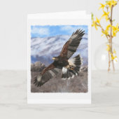 Harris Hawk-Pastellkarte Karte (Gelbe Blume)