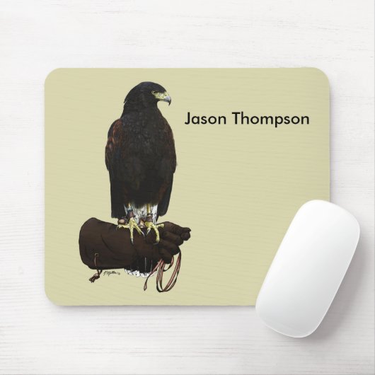 Harris Hawk über Glove Mousepad (Mit Mouse)