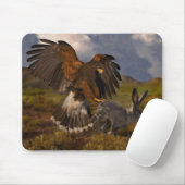 Harris Hawk und Jackrabbit - Acryl Mousepad (Mit Mouse)