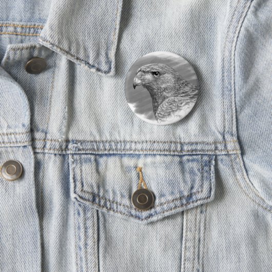 Harris Hawk Zeichnend Button (Beispiel)