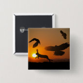 Harris Hawks Button (Vorne & Hinten)