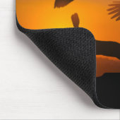 Harris Hawks jagen Mousepad (Ecke)