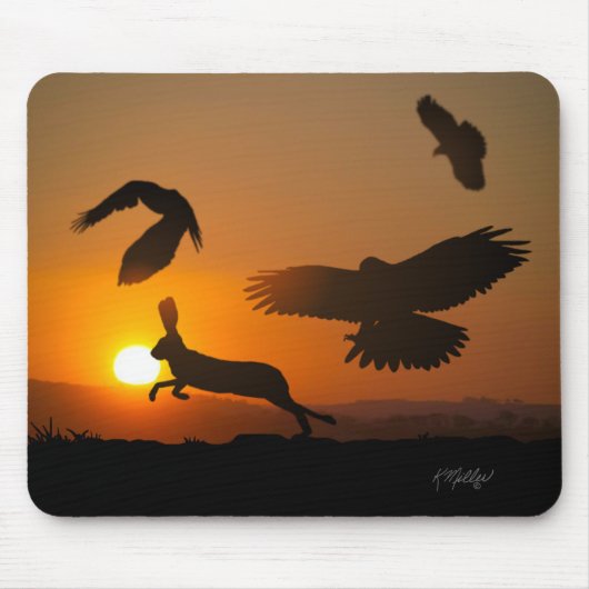 Harris Hawks jagen Mousepad (Vorne)