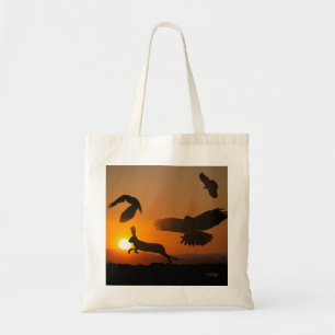 Harris Hawks jagen Tragetasche