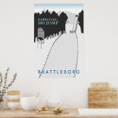 Harris Hill Ski Jump Retro Poster (Küche)