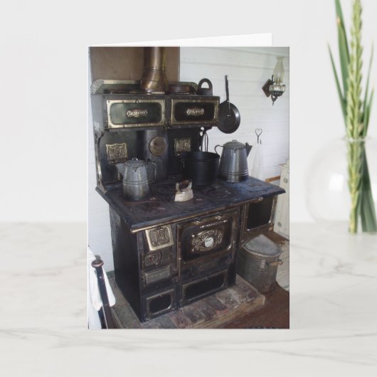 "Harris House Kitchen Stove" Get Well Card Karte (Vorderseite)