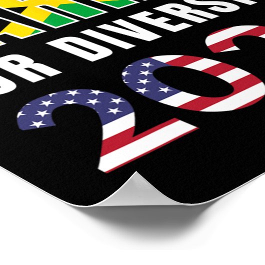 Harris India Jamaica Flag Diversity 2024 Poster (Ecke)