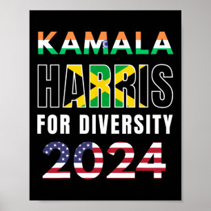 Harris India Jamaica Flag Diversity 2024 Poster