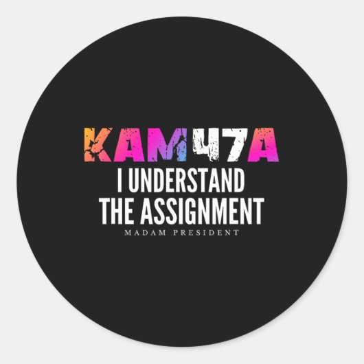 Harris Kam47a Ich verstehe das Ignment-Meme Runder Aufkleber (Vorderseite)