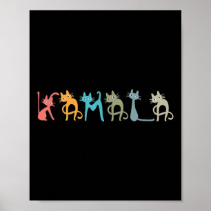 Harris Katze Schrift Positiv Lustig Poster