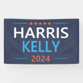 Harris Kelly 2024 Kamala Harris Democrat Banner (Horizontal)
