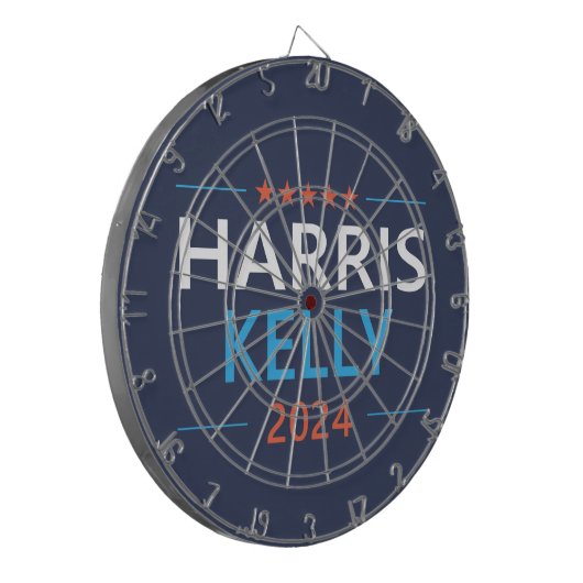 Harris Kelly 2024 Kamala Harris Democrat Dartscheibe (Vorderseite Links)