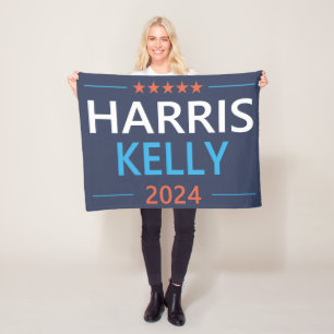 Harris Kelly 2024 Kamala Harris Demokraten Fleecedecke