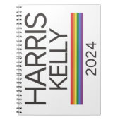 Harris Kelly 2024 LGBTQ Rainbow Pride Flag Notizblock (Vorderseite)