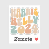Harris Kelly 2024 Trendy Wavy Boho Aufkleber (Blatt)