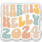 Harris Kelly 2024 Trendy Wavy Boho Aufkleber (Vorderseite)