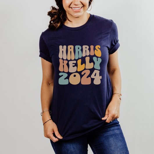 Harris Kelly 2024 Trendy Wavy Boho T-Shirt