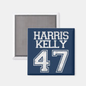 Harris Kelly 47. Präsident 2024 Wahlen Vintag Magnet (Vorderseite/Rückseite)