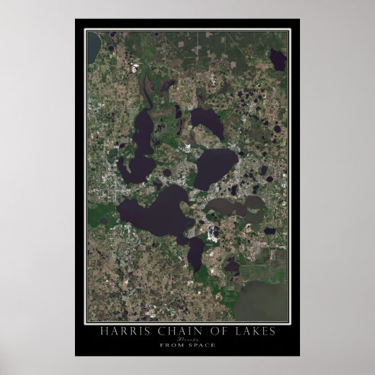 Harris Kette von Seen Florida aus dem Weltraumsate Poster (Vorne)