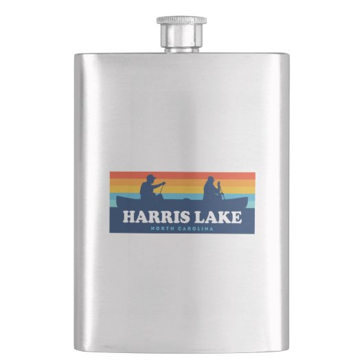 Harris Lake North Carolina Canoe Flachmann (Vorderseite)