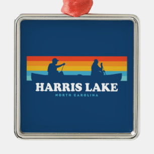 Harris Lake North Carolina Canoe Ornament Aus Metall