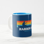 Harris Lake North Carolina Canoe Zweifarbige Tasse (Vorderseite Links)
