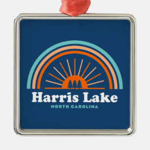 Harris Lake North Carolina Rainbow Ornament Aus Metall