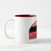 Harris Lake North Carolina Red Sunrise Zweifarbige Tasse (Links)