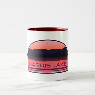 Harris Lake North Carolina Red Sunrise Zweifarbige Tasse