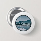 Harris Lake North Carolina Reflection Button (Vorne & Hinten)