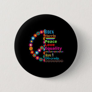 Harris Liebe Peace Diversity Equality Hope Shirt Button