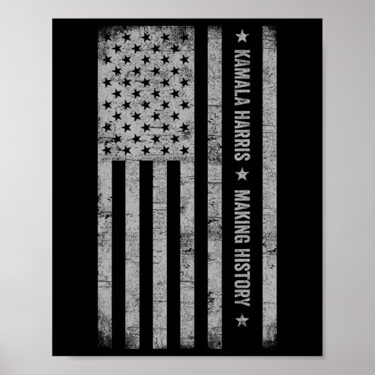 Harris Making History Grunge erschüttert Amerikane Poster (Vorne)