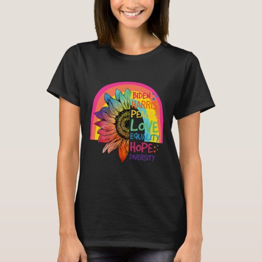 Harris Peace Liebe Equality Hope Diversity 1 T-Shirt (Vorderseite)