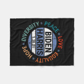 Harris Peace Liebe Equality Hope Diversity Januar Fleecedecke (Vorderseite (Horizontal))